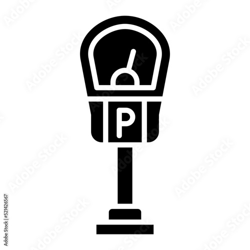 Parking Meter Glyph Icon