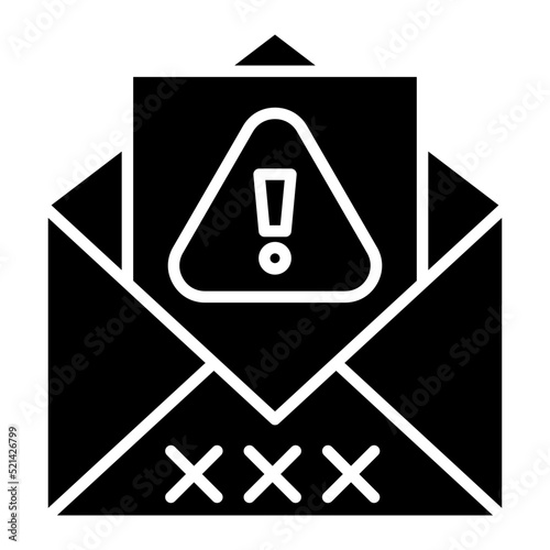 Spam Email Glyph Icon