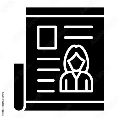 Tabloid Glyph Icon
