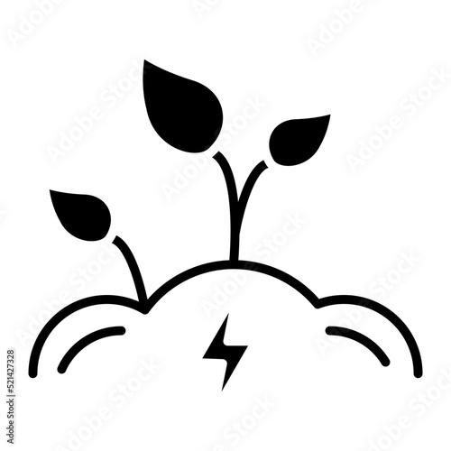 Green Energy Glyph Icon