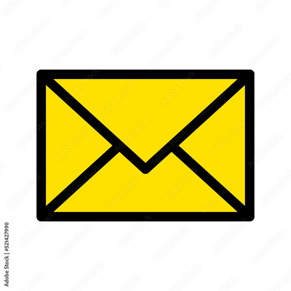 Message icon. Envelope pictogram illustration. Vector isolated on white background. Message icon. Envelope pictogram illustration. Vector isolated on white background.