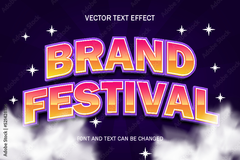 brand festival font typography 3d editable text effect style lettering shopping sale template background wallpaper poster banner