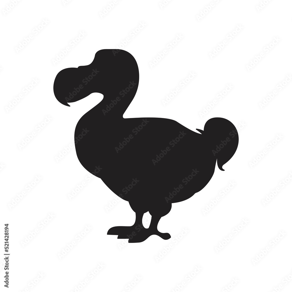 Obraz premium Dodo bird silhouette vector