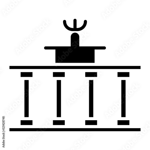 Brandenburg Gate Line Icon