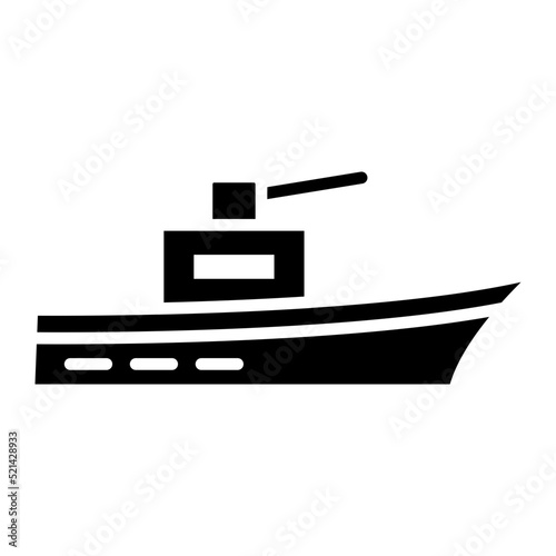 Army Ship Line Icon