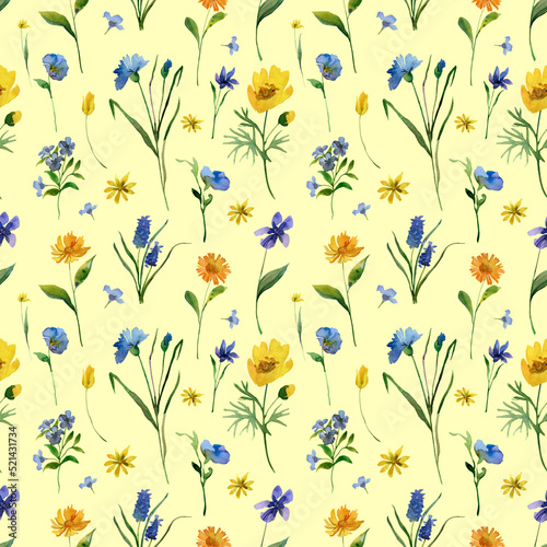 seamless pattern with flowers © MariiaMart