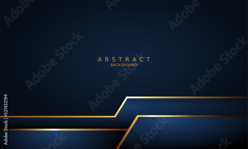 dark blue luxury premium background and gold line.