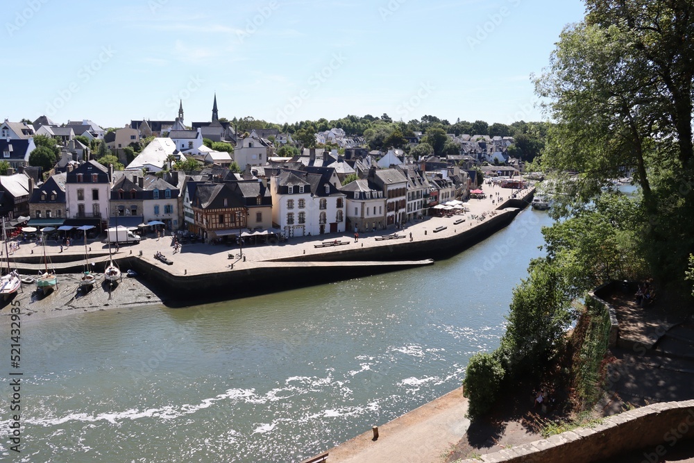 boats on the river in Saint Goustan 