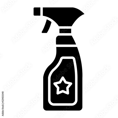 Cleaning Spray Glyph Icon