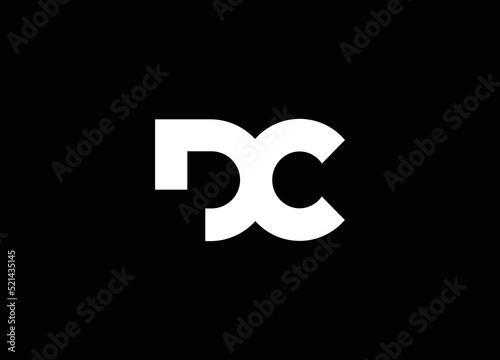 DC letter logo design alphabet, creative design.