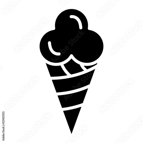 Icecream Cone Glyph Icon