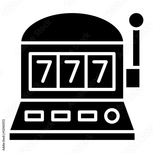 Slot Machine Glyph Icon