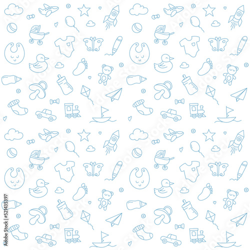 baby toys cute seamless pattern background