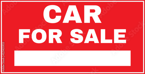 Car for sale sign vector