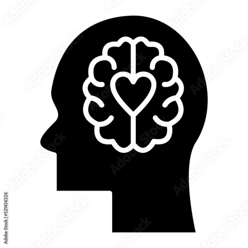 Emotional intelligence Glyph Icon