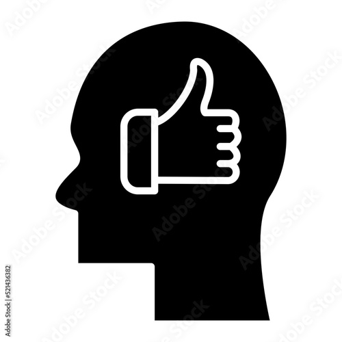 Positive Thinking Glyph Icon