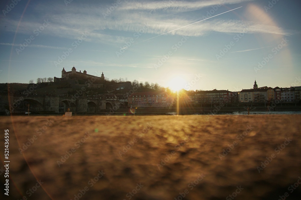 Fototapeta premium Marienburg, Sonnenuntergang