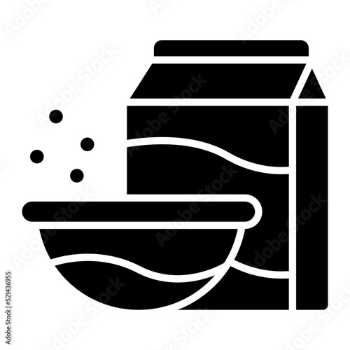 Milk Bowl Glyph Icon