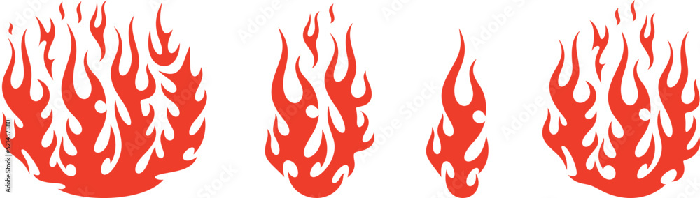Fire logo. Isolated fire on white background Fire logo. Isolated fire on white background