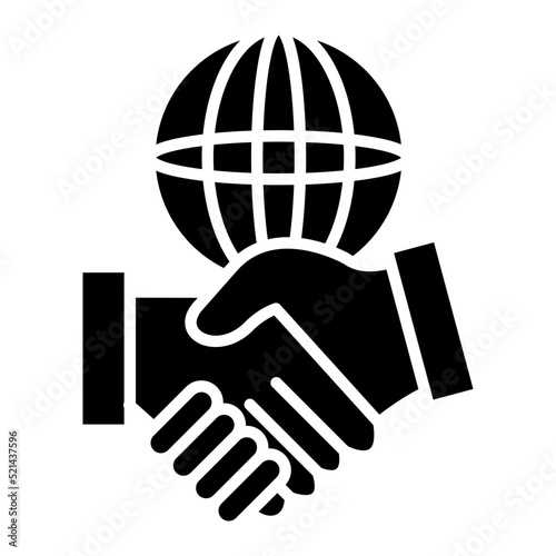 International Relations Glyph Icon