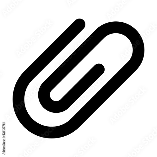 Paperclip Glyph Icon
