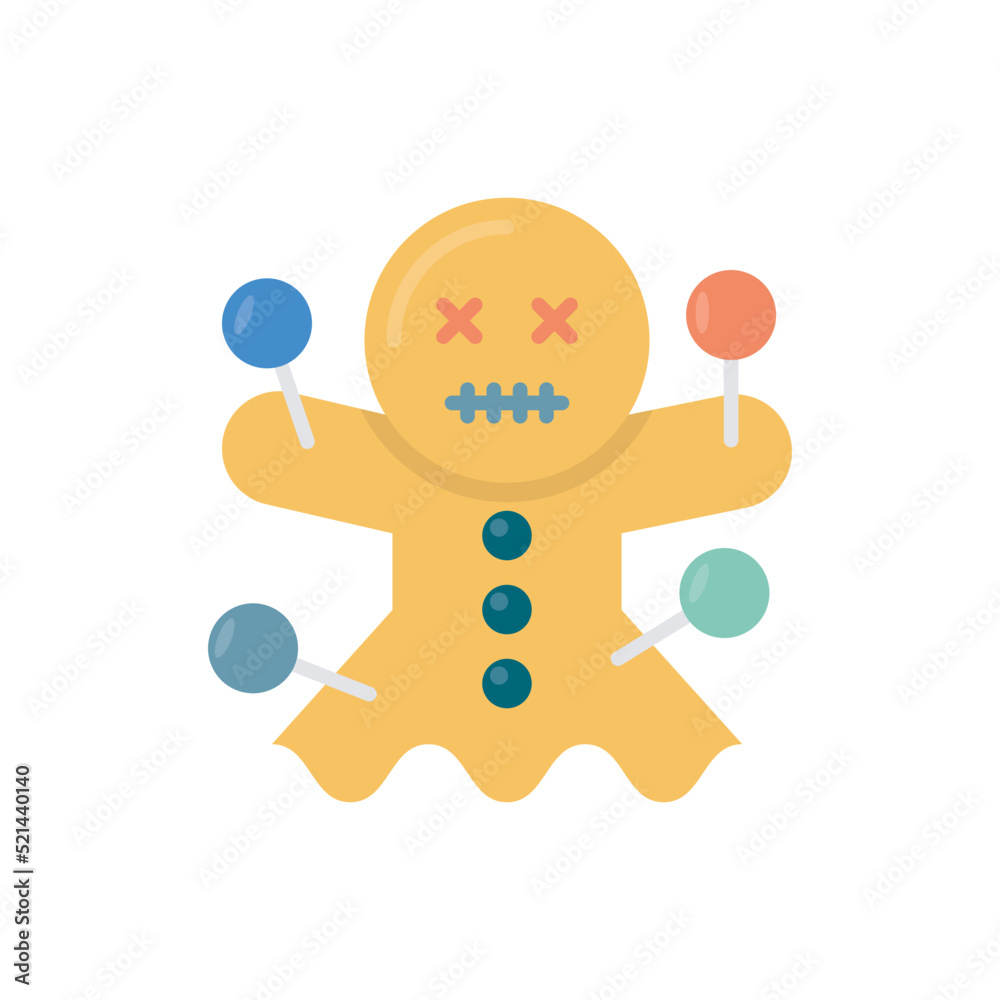 Voodoo vector Flat Icon Design illustration. Halloween Symbol on White background EPS 10 File Voodoo vector Flat Icon Design illustration. Halloween Symbol on White background EPS 10 File