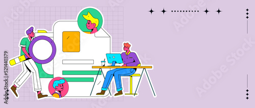 Flat vector concept operation illustration of people for job interview
