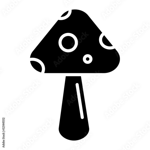 Spring Mushroom Line Icon