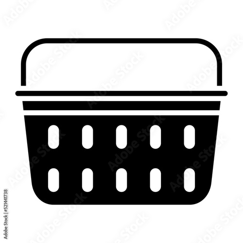 Laundry Basket Line Icon