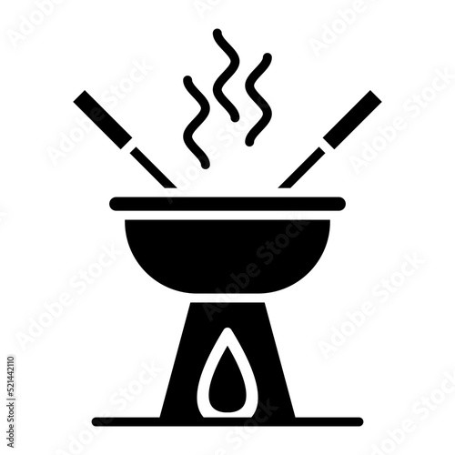 Fondue Line Icon