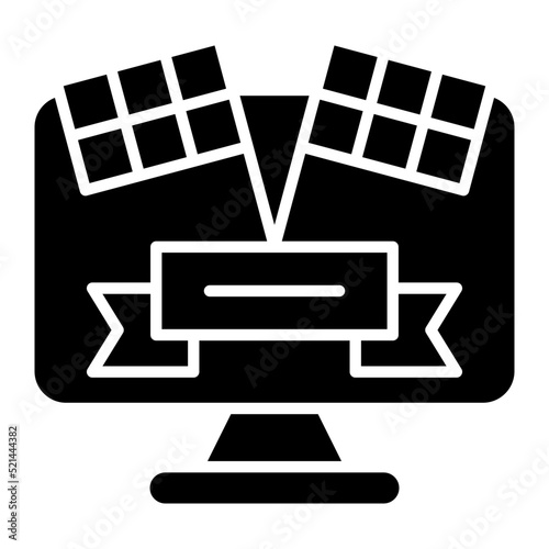 Racing Game Line Icon