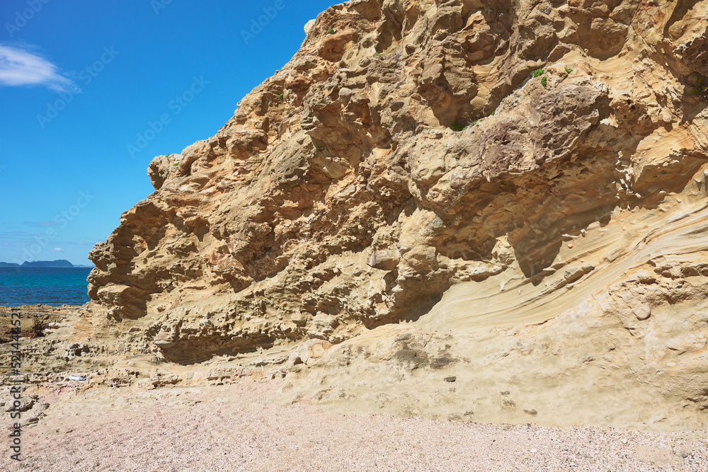 Fototapeta premium 福岡県 夏井ヶ浜の芦屋層群