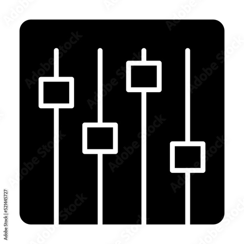Audio Mixing Line Icon