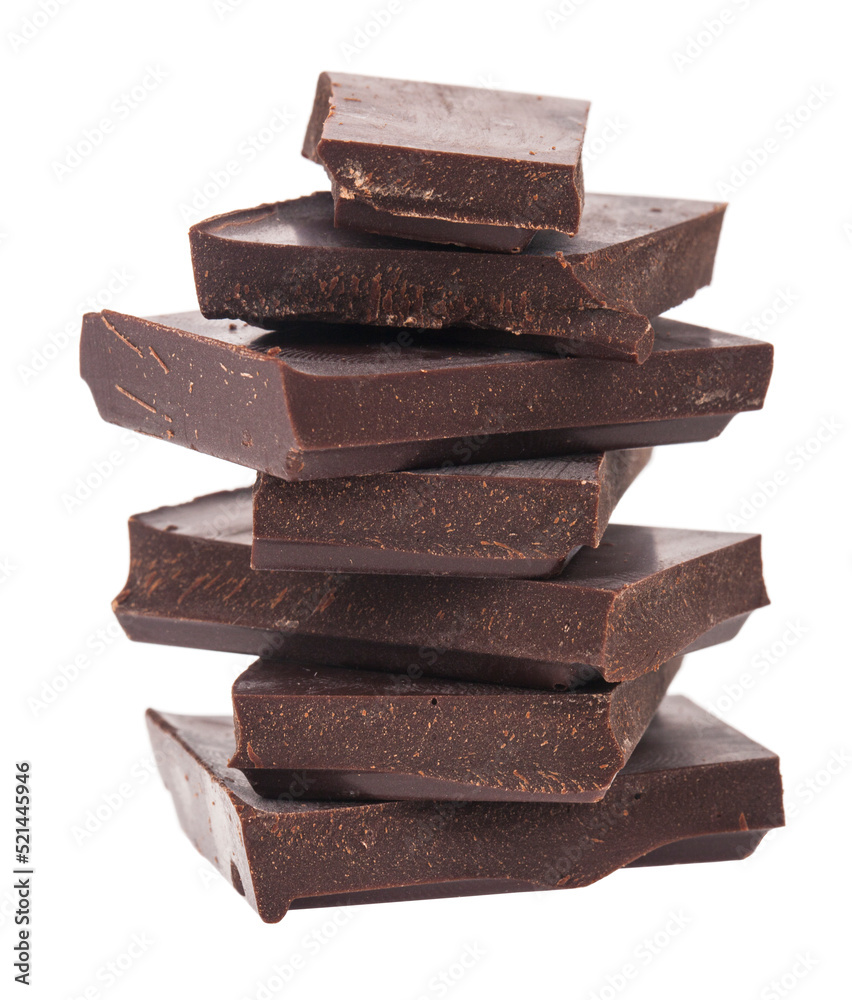 Chocolate isolated on white background. Chocolate isolated on white background.