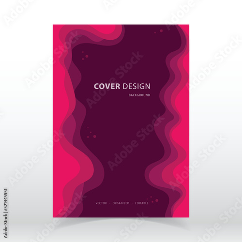 Abstract paper cut style vector background with editable elements for poster, flyer, and web designs