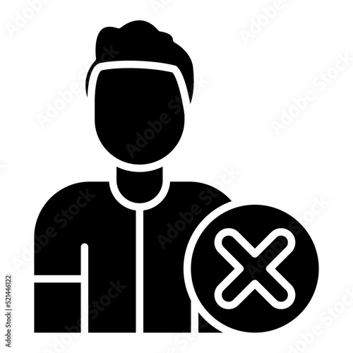 Disqualified Line Icon