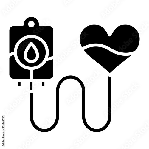 Blood Donation Line Icon