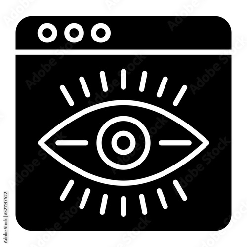 Web Visibility Line Icon