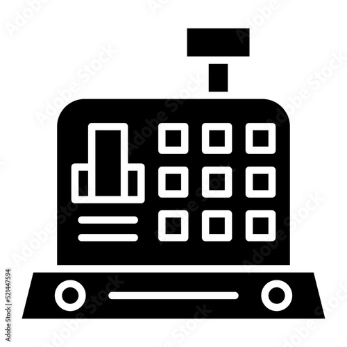 Cashier Machine Line Icon