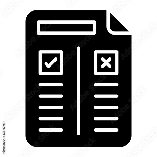 Pros and Cons Line Icon