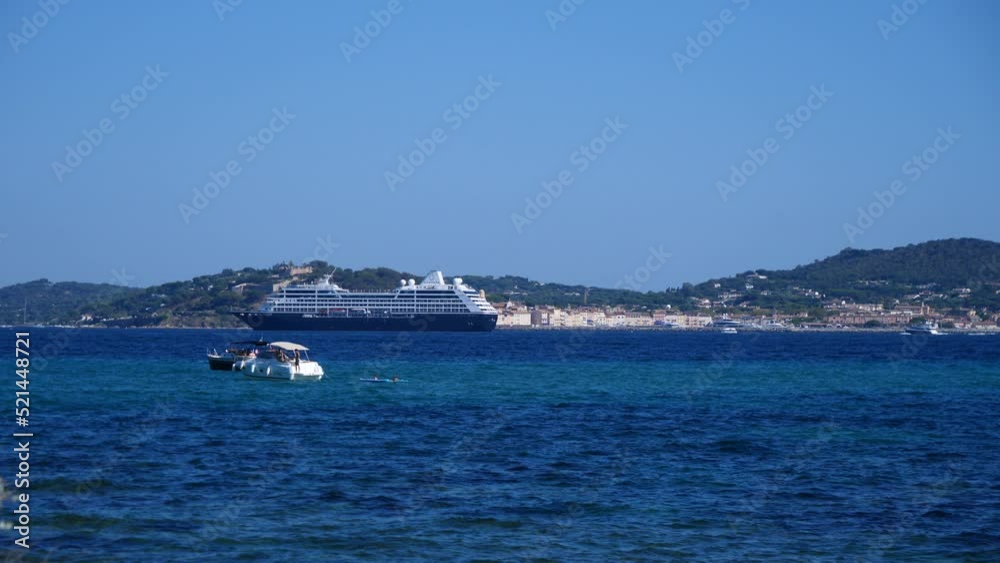 The bay of Saint-Tropez in Summer. The 3rd August 2022, France. The bay of Saint-Tropez in Summer. The 3rd August 2022, France.