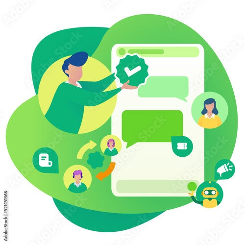 Omnichannel marketing live chat with chatbot. CRM service for customer experience. Business WhatsApp API integration.