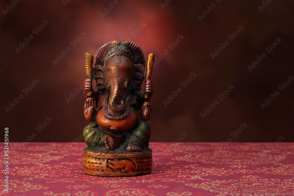 Ganesha Idol on a dark backdrop. Ganesha Idol on a dark backdrop.