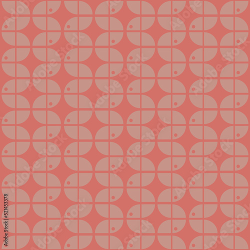 Seamless retro pattern, 1960s and 1970s style, mid-century modern