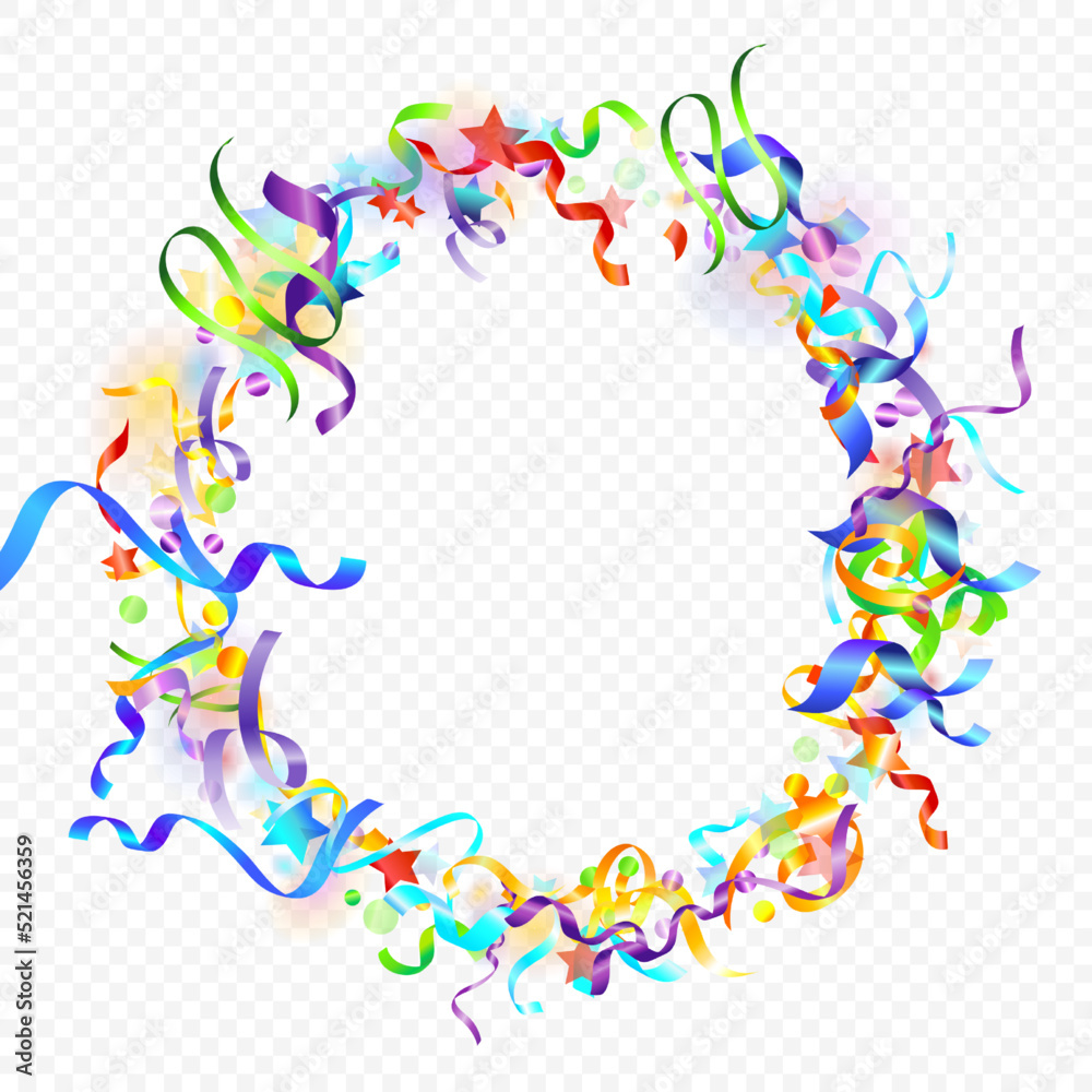 Fototapeta premium ribbon spiral confetti carnival color shine gift