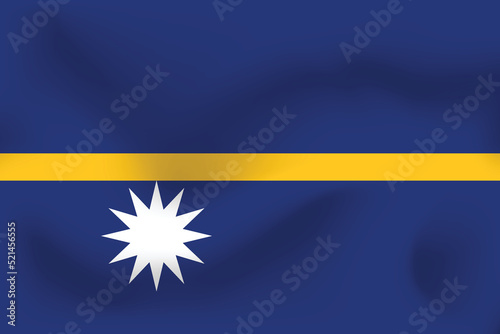 National flag of Nauru. Realistic pictures flag