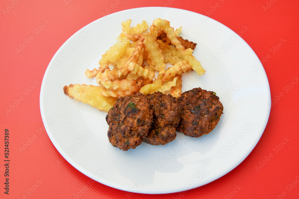 Meatball between bread (Turkish name : ekmek arasi kofte ) Izgara kofte. Manisa, Akcaabat, Akhisar kofte Meatball between bread (Turkish name : ekmek arasi kofte ) Izgara kofte. Manisa, Akcaabat, Akhisar kofte
