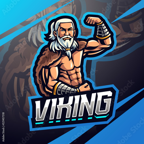 Viking gym mascot logo design