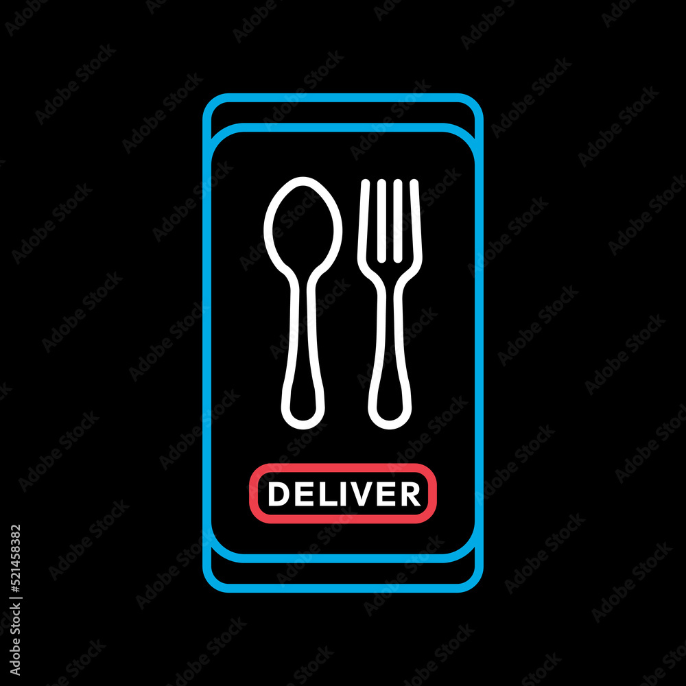 Fast food delivery service vector icon Fast food delivery service vector icon