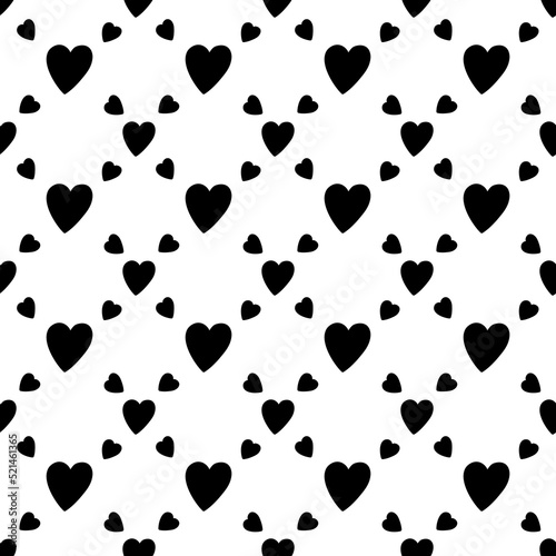 Seamless White And Black Heart Shaped Abstract Geometric Background Vector For Wallpaper Wrapping Background